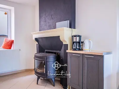 Cuisine ou kitchenette dans l'établissement Douceur bucolique, jardin & mezzanine cosy