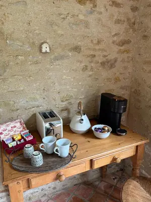 Plateau bouilloire dans l'établissement La Reboursière