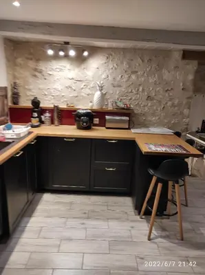 Cuisine ou kitchenette dans l'établissement Longère proche du zoo de Beauval et des châteaux de la Loire