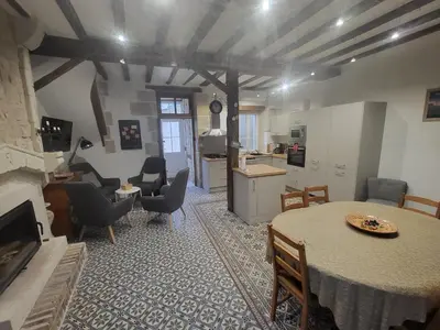 Cuisine ou kitchenette dans l'établissement Gîte la renaissance