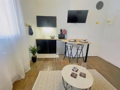 Cuisine ou kitchenette dans l'établissement La Halte Urbaine - 2 guests - Wifi