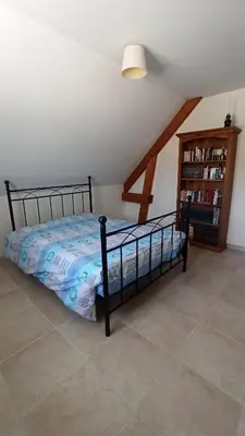 Un ou plusieurs lits dans un hébergement de l'établissement Croix Georgette chambre d'hôte