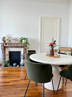 Coin salon dans l'établissement Cozy apartment