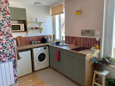 Cuisine ou kitchenette dans l'établissement Inspired space