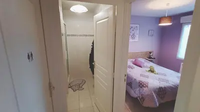 Un ou plusieurs lits dans un hébergement de l'établissement Chambre d'hôtes