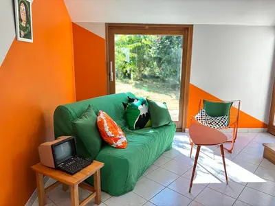 Coin salon dans l'établissement Chez Raoul, maison agréable