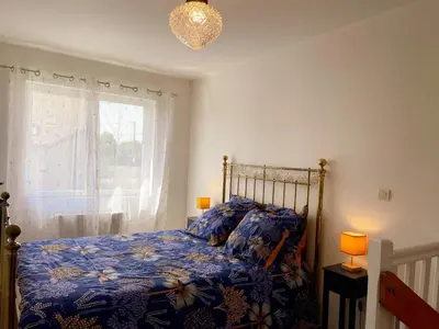 Un ou plusieurs lits dans un hébergement de l'établissement Gîte charmant à Veuzain-sur-Loire, proche des châteaux - FR-1-491-470