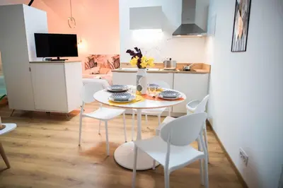 Cuisine ou kitchenette dans l'établissement L'Atelier Dollonnais