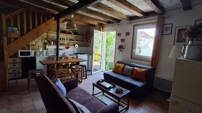 Cuisine ou kitchenette dans l'établissement Le refuge des anges