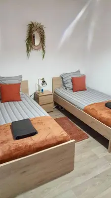 Un ou plusieurs lits dans un hébergement de l'établissement Elegant T3 renove, wifi, 6 personnes max