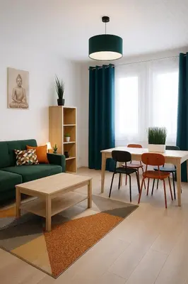 Coin salon dans l'établissement Elegant T3 renove, wifi, 6 personnes max