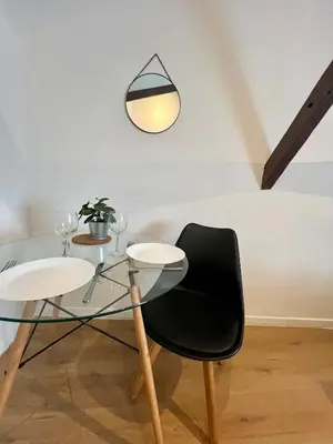 Coin salon dans l'établissement Studio Oslo-Charme & calme en Centre ville à pied avec parking gratuit