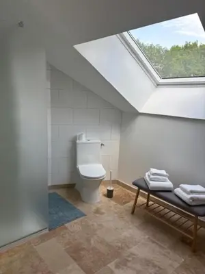 Salle de bains dans l'établissement Maison de Campagne