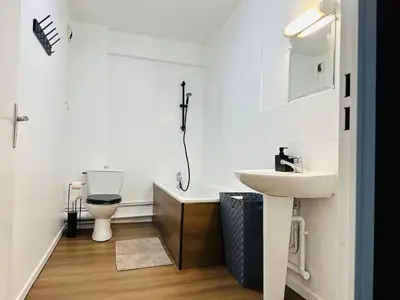 Salle de bains dans l'établissement Appartement de la Gare