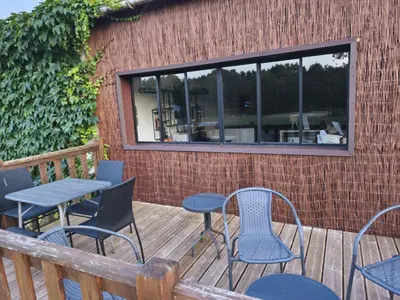 Balcon ou terrasse dans l'établissement Mobil home Le Duo Tranquille
