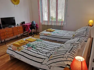 Un ou plusieurs lits dans un hébergement de l'établissement Maison Fatonnette