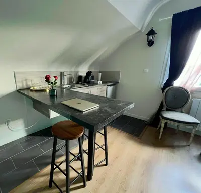 Cuisine ou kitchenette dans l'établissement Studio Paris-Art déco lumineux & confort en plein centre