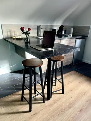 Cuisine ou kitchenette dans l'établissement Studio Paris-Art déco lumineux & confort en plein centre
