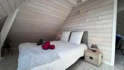 Un ou plusieurs lits dans un hébergement de l'établissement Les combles des Montils - Amboise - 4 personnes