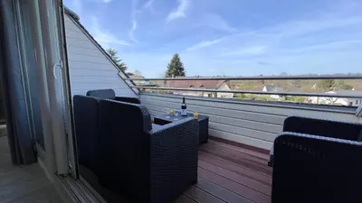 Balcon ou terrasse dans l'établissement Les combles des Montils - Amboise - 4 personnes