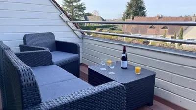 Balcon ou terrasse dans l'établissement Les combles des Montils - Amboise - 4 personnes