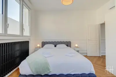 Un ou plusieurs lits dans un hébergement de l'établissement Villa Michelet - Jacuzzi - Sauna - Hyper Center