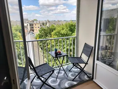 Balcon ou terrasse dans l'établissement Petit nid au coeur de Vendôme