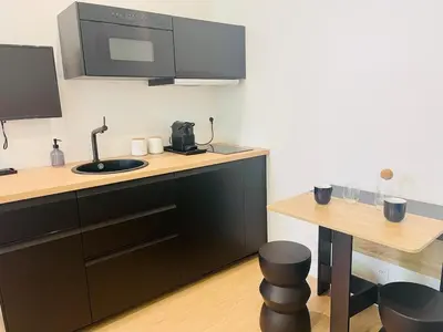 Cuisine ou kitchenette dans l'établissement Studio Calme Coeur Historique
