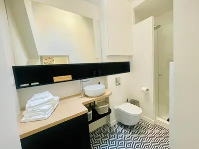 Salle de bains dans l'établissement Studio Calme Coeur Historique