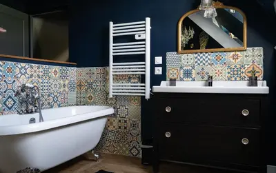Salle de bains dans l'établissement Domaine du Turbais
