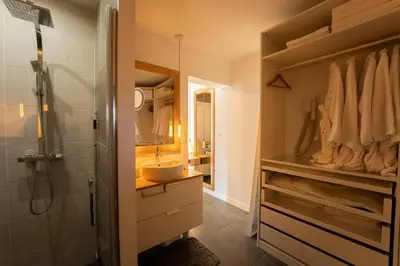 Salle de bains dans l'établissement Casa di Mamma