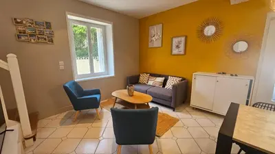 Coin salon dans l'établissement Gîte L'escapade vallée du Cher