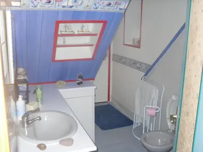 Salle de bains dans l'établissement Chambre D'hôte De La Rotterie