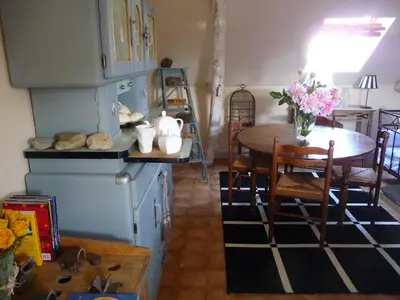 Cuisine ou kitchenette dans l'établissement Escale de Loire Gîte
