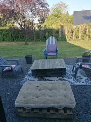 Jardin de l'établissement Chambres à louer à 10 minutes du Mans, dans la Sarthe