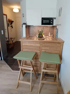 Cuisine ou kitchenette dans l'établissement Agréable logement à Loches
