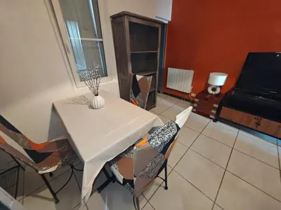 Télévision ou salle de divertissement dans l'établissement T2 COMPLET BLOIS Centre 38 M2-Parking et linge inclus