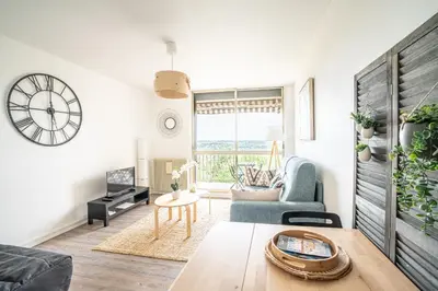 Coin salon dans l'établissement Le Chaumont - Appt 4 personnes