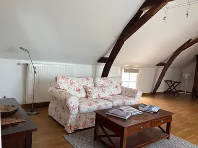Coin salon dans l'établissement Les Peupliers Loire