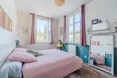 Un ou plusieurs lits dans un hébergement de l'établissement La Maison des Docks - 30min de Tours