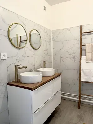 Salle de bains dans l'établissement Le petit Parador