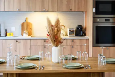 Cuisine ou kitchenette dans l'établissement Appartement hyper centre - 6V - 2 Chambres - Wifi
