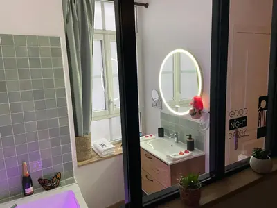 Salle de bains dans l'établissement Halte Romantique