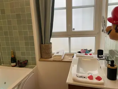 Salle de bains dans l'établissement Halte Romantique