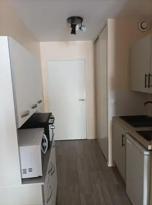 Cuisine ou kitchenette dans l'établissement T1 cosy 4 personnes à Tours Nord