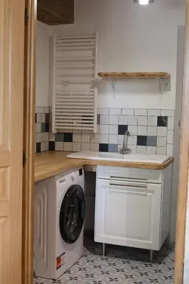 Cuisine ou kitchenette dans l'établissement Gîte de L'Atelier