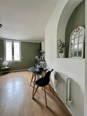 Cuisine ou kitchenette dans l'établissement Studio Vienne - Spacieux et confortable en plein centre