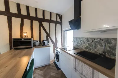 Cuisine ou kitchenette dans l'établissement Studio hyper center of Tours