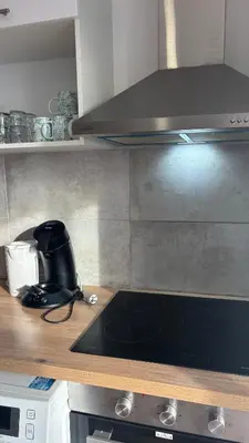 Cuisine ou kitchenette dans l'établissement Appartement 10 personnes avec terrasse à Vallères