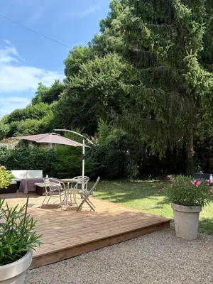 Jardin de l'établissement Maison de charme en bord de Loire